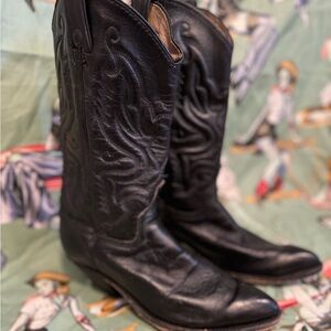 Vintage black cowgirl boots